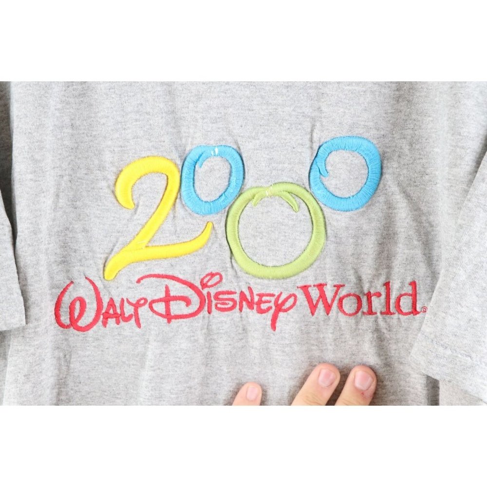 Vintage Disney Mens XL 2000 Walt Disney World Spell Out Distressed T-Shirt Gray - Picture 5 of 8